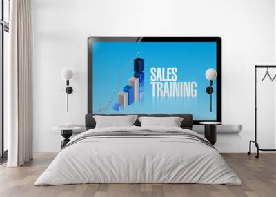 computer sales training illustration design Wall mural