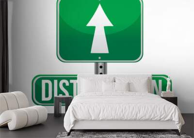 distribution traffic road sign Wall mural