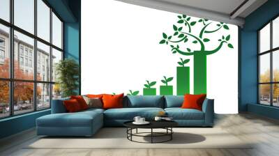 eco graph chart illustration design on white Wall mural