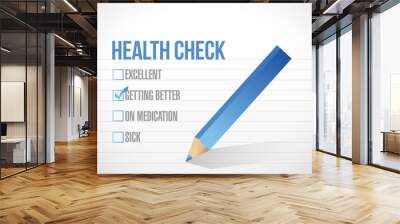 health care check mark list illustration design Wall mural