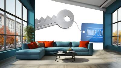 home loan keys. illustration design Wall mural