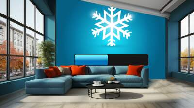 merry christmas snowflake loading bar Wall mural