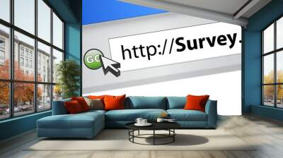 online survey Wall mural