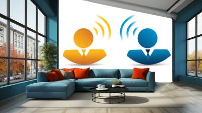 people communication connection concept Wall mural