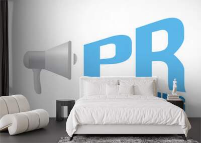 pr marketing megaphone message concept Wall mural