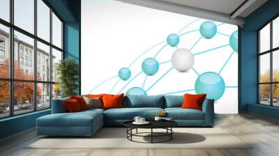 sphere connection link tech network illustration Wall mural