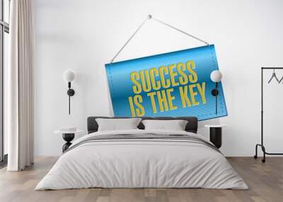 Success is the key banner sign concept Wall mural