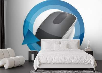 technology rise concept illustration design Wall mural