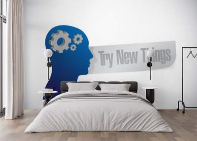 try new things target sign concept Wall mural