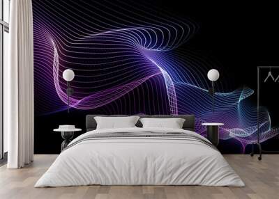 Abstract background imitating energy waves Wall mural