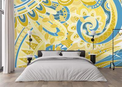 Abstract pattern made up of flower.Vector Wall mural