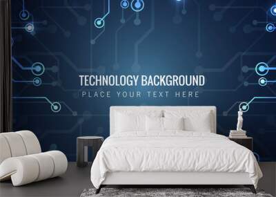 Abstract technological background Wall mural