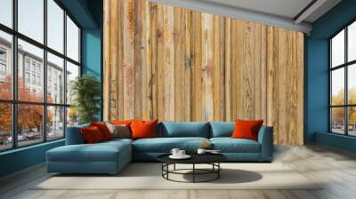 Texture of wooden boards Wall mural