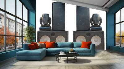 Powerful stage concerto audio speakers and spotlight projectors Wall mural