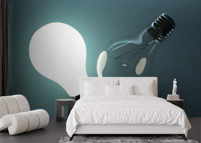 bulb 3d 2 Wall mural