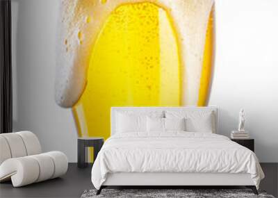 a glass of beer and foam Wall mural