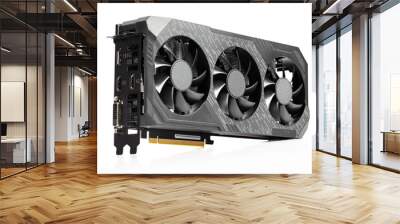 Game graphics card isolated on white background. Wall mural