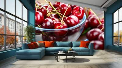 sweet cherry closeup Wall mural