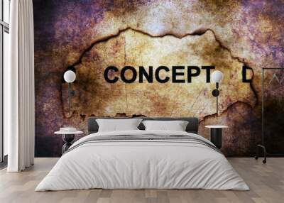 Concept text on paper hole grunge concept Wall mural