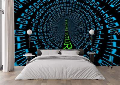 Future data tunnel Wall mural