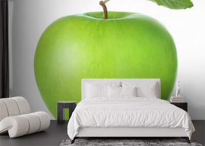 green apple isolated on white background Wall mural