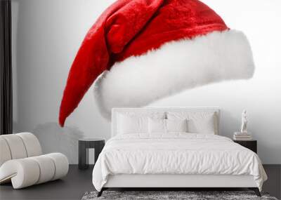 santa hat isolated on white background Wall mural