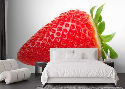 Strawberry on white background Wall mural