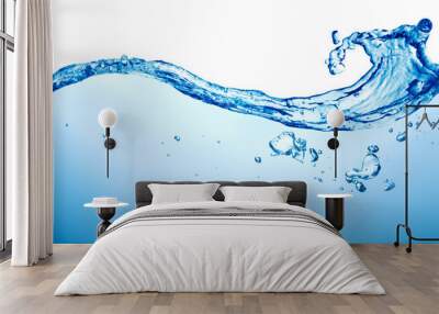 water splashing above white background Wall mural