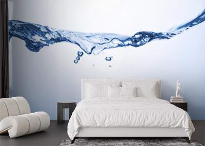 water surface on white background Wall mural