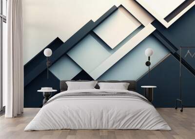 Creating a stylish design with modern abstract background and geometric shapes Wall mural