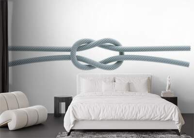 rope string with reef knot 3D rendering Wall mural