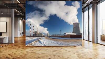 Power plant smoking Wall mural