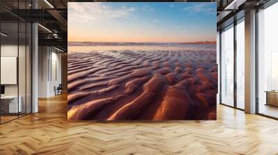 Tropical beach at low tide Wall mural