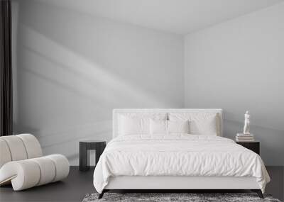 empty white room corner with sunlight Wall mural