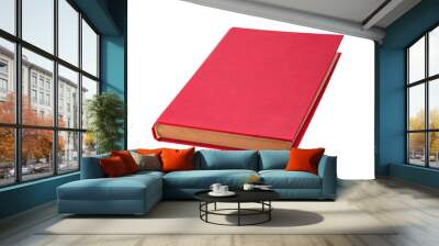 Closed red book isolated Wall mural