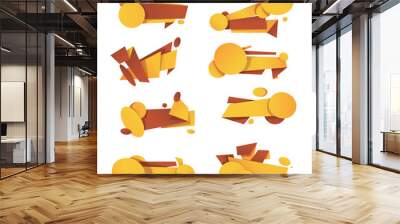 abstract  vector labels Wall mural