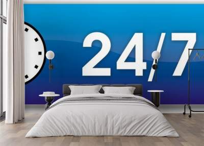 bouton 24/7 Wall mural