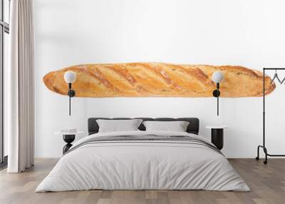 fresh baguette bread isolated on white background Wall mural