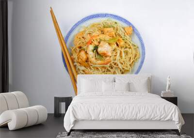 nouilles aux crevettes et saumon 04082015 Wall mural