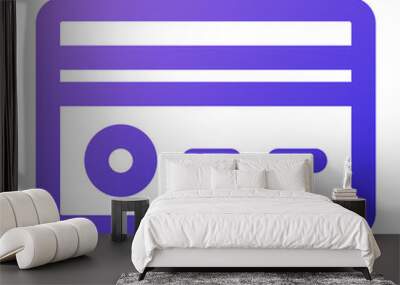 credit card icon outline gradient style Wall mural