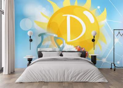 Vitamin D. Natural organic Wall mural