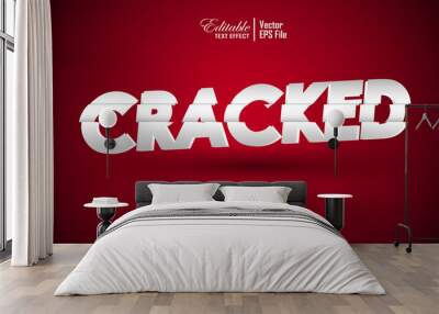 Editable text effect in multi slice style vector Wall mural