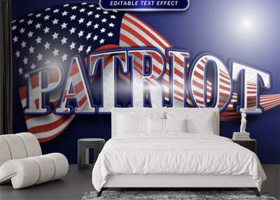 Patriot text effect. editable text style effect. Wall mural