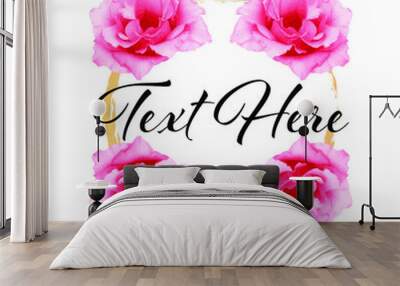 Glamour Rose logo template on a white background Wall mural