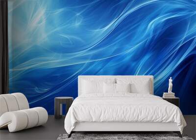 Abstract Blue Lines: Digital Art Background Wall mural