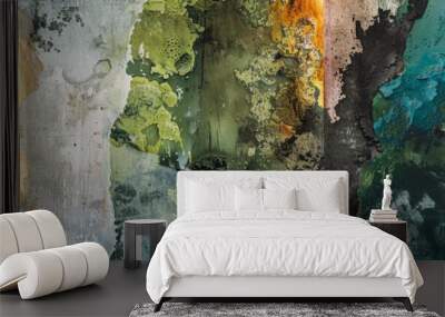 An abstract representation of natural elements Wall mural