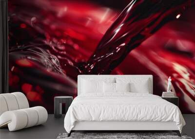 Pouring red wine, imparting the aroma and taste of the wine Wall mural