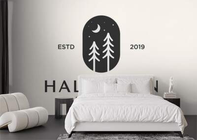 camping / outdoor logo design inspiration, vector eps 10 Wall mural