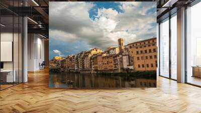 sunset view of Ponte Vecchio Wall mural