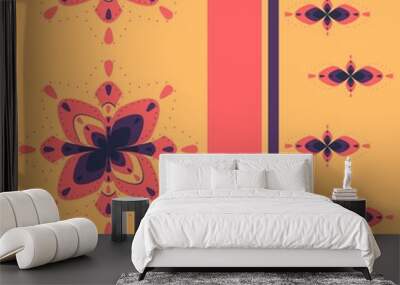 vector background with charming and modern motifs Wall mural